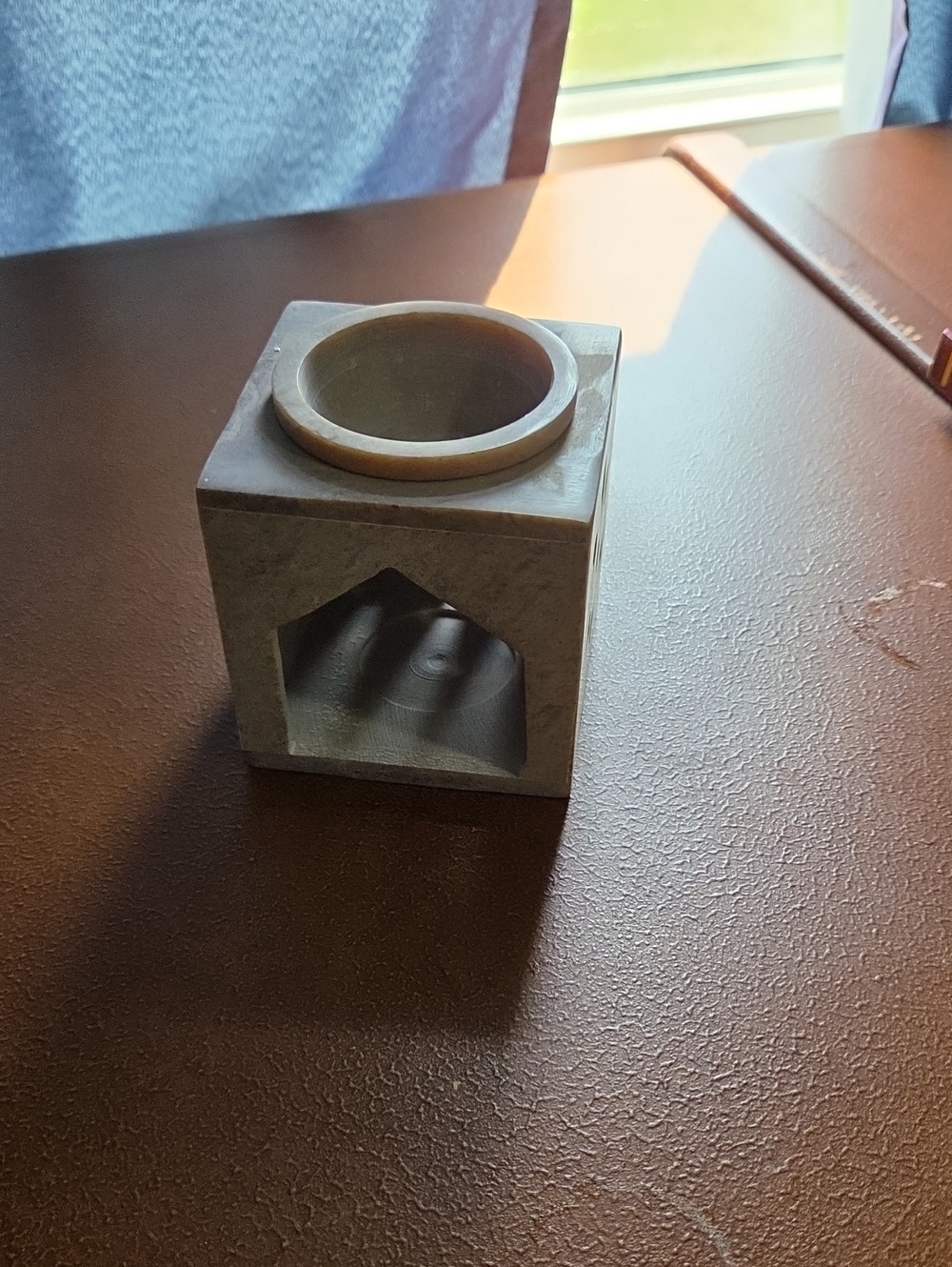 Gray/Tan Marble  Wax Melter - Home Accents